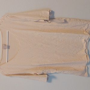 NWT Chico's Touch of Cool Striped Ballet Elbow Tee